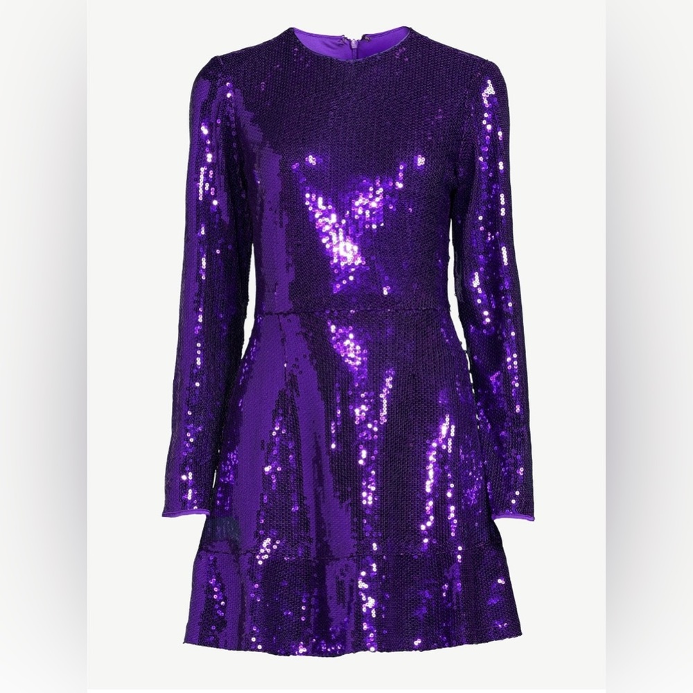 Scoop Women’s Sequin Mini Dress with Ruffled Hem Size S